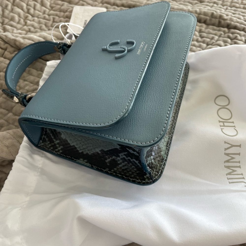 Jimmy Choo BEAUTIFUL BLUE SNAKESKIN HAND BAG